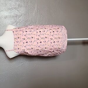 Madison Jules women's medium Sailboat-print layered sleeveless top NWT pink